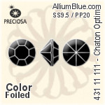 Preciosa MC Chaton OPTIMA (431 11 111) SS9.5 / PP20 - Color With Golden Foiling