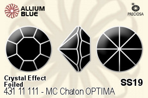 宝仕奥莎 机切尖底石 OPTIMA (431 11 111) SS19 - 白色（镀膜） 银箔底