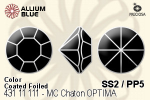 宝仕奥莎 机切尖底石 OPTIMA (431 11 111) SS2 / PP5 - 颜色（涂层） 金箔底