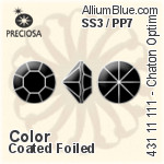 Preciosa MC Chaton OPTIMA (431 11 111) SS3 / PP7 - Color (Coated) With Golden Foiling