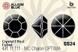 宝仕奥莎 机切尖底石 OPTIMA (431 11 111) SS24 - 白色（镀膜） 金箔底