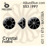 寶仕奧莎 機切尖底石 OPTIMA (431 11 111) SS1 / PP4 - 透明白色 金箔底