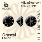 Preciosa MC Chaton MAXIMA (431 11 615) SS4.5 - Clear Crystal With Dura Foiling