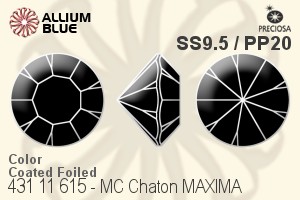 Preciosa MC Chaton MAXIMA (431 11 615) SS9.5 / PP20 - Color (Coated) With Dura™ Foiling