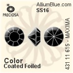 Preciosa MC Chaton MAXIMA (431 11 615) SS6 - Colour (Coated) With Dura Foiling