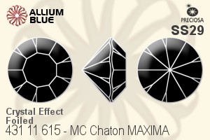 Preciosa MC Chaton MAXIMA (431 11 615) SS29 - Crystal (Coated) With Dura Foiling