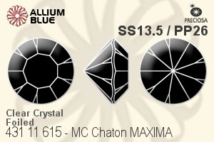 Preciosa MC Chaton MAXIMA (431 11 615) SS13.5 / PP26 - Clear Crystal With Dura™ Foiling