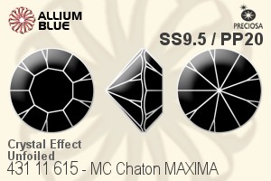 Preciosa MC Chaton MAXIMA (431 11 615) SS9.5 / PP20 - Crystal Effect Unfoiled