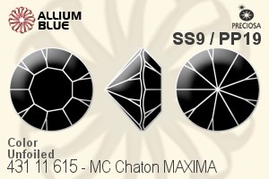 Preciosa MC Chaton MAXIMA (431 11 615) SS9 / PP19 - Color Unfoiled - Haga Click en la Imagen para Cerrar