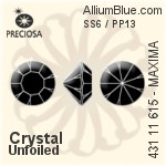 Preciosa MC Chaton MAXIMA (431 11 615) SS6 / PP13 - Clear Crystal Unfoiled