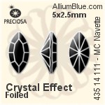 寶仕奧莎 機切馬眼形 花式石 (435 14 111) 5x2.5mm - 顏色 無水銀底