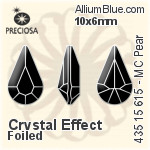 Preciosa MC Pear MAXIMA Fancy Stone (435 15 615) 10x6mm - Color (Coated) Unfoiled