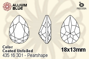 Preciosa MC Pearshape 301 Fancy Stone (435 16 301) 18x13mm - Color (Coated) Unfoiled - Haga Click en la Imagen para Cerrar