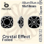 Preciosa MC Square 132 Fancy Stone (435 36 132) 12x12mm - Color With Dura™ Foiling
