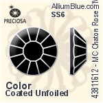 Preciosa MC Chaton Rose VIVA12 Flat-Back Stone (438 11 612) SS7 - Color With Silver Foiling