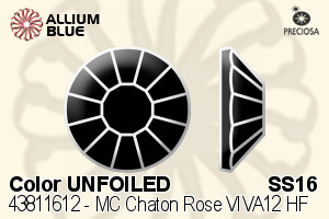 Preciosa MC Chaton Rose VIVA12 Flat-Back Hot-Fix Stone (438 11 612) SS16 - Color UNFOILED - Haga Click en la Imagen para Cerrar