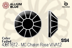 寶仕奧莎 機切尖底石 玫瑰 VIVA12 平底石 (438 11 612) SS4 - 顏色 DURA™耐用金屬箔底