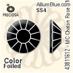 Preciosa MC Chaton Rose MAXIMA Flat-Back Stone (438 11 615) SS6 - Color With Dura™ Foiling