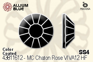 Preciosa MC Chaton Rose VIVA12 Flat-Back Hot-Fix Stone (438 11 612) SS4 - Color (Coated)
