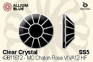 Preciosa MC Chaton Rose VIVA12 Flat-Back Hot-Fix Stone (438 11 612) SS5 - Clear Crystal - Click Image to Close