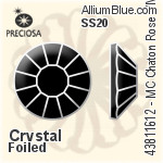 Preciosa MC Pearsshape 301 2H Sew-on Stone (438 67 301) 12x7mm - Crystal Effect With Silver Foiling