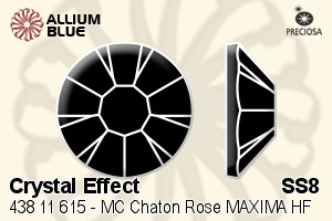 Preciosa プレシオサ MC マシーンカットチャトン Rose MAXIMA マキシマ Flat-Back Hot-Fix Stone (438 11 615) SS8 - クリスタル エフェクト