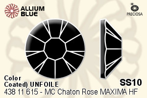 Preciosa MC Chaton Rose MAXIMA Flat-Back Hot-Fix Stone (438 11 615) SS10 - Color (Coated) UNFOILED - Click Image to Close