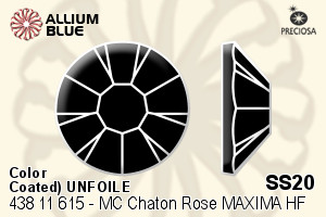 Preciosa MC Chaton Rose MAXIMA Flat-Back Hot-Fix Stone (438 11 615) SS20 - Color (Coated) UNFOILED - Haga Click en la Imagen para Cerrar