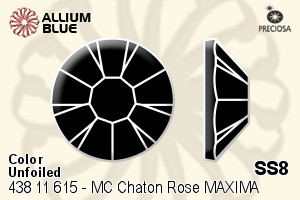 Preciosa MC Chaton Rose MAXIMA Flat-Back Stone (438 11 615) SS8 - Color Unfoiled