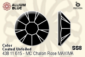 Preciosa MC Chaton Rose MAXIMA Flat-Back Stone (438 11 615) SS8 - Color (Coated) Unfoiled - Click Image to Close