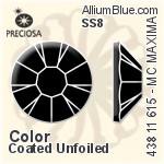 Preciosa MC Chaton Rose MAXIMA Flat-Back Stone (438 11 615) SS8 - Color Unfoiled