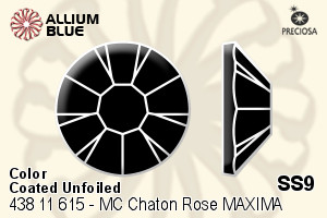 Preciosa MC Chaton Rose MAXIMA Flat-Back Stone (438 11 615) SS9 - Color (Coated) Unfoiled - Click Image to Close