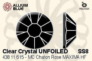 Preciosa MC Chaton Rose MAXIMA Flat-Back Hot-Fix Stone (438 11 615) SS8 - Clear Crystal UNFOILED - Click Image to Close