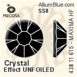 Preciosa MC Chaton Rose MAXIMA Flat-Back Hot-Fix Stone (438 11 615) SS8 - Clear Crystal