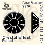Preciosa MC Chaton Rose MAXIMA Flat-Back Stone (438 11 618) SS34 - Color With Dura™ Foiling