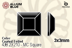 Preciosa MC Square Flat-Back Stone (438 23 210) 3x3mm - Color (Coated) With Dura™ Foiling - Haga Click en la Imagen para Cerrar