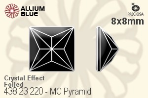 Preciosa MC Pyramid Flat-Back Stone (438 23 220) 8x8mm - Crystal Effect With Dura™ Foiling