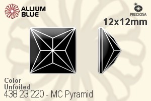 Preciosa MC Pyramid Flat-Back Stone (438 23 220) 12x12mm - Color Unfoiled - Click Image to Close