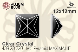寶仕奧莎 機切Pyramid MAXIMA 美飾瑪 Flat-Back Hot-Fix Stone (438 23 220) 12x12mm - 透明白色