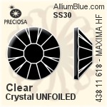 Preciosa MC Chaton Rose MAXIMA Flat-Back Hot-Fix Stone (438 11 618) SS34 - Clear Crystal