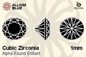 Preciosa Alpha Round Brilliant (RDC) 1mm - Cubic Zirconia - 關閉視窗 >> 可點擊圖片
