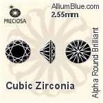 プレシオサ Alpha ラウンド Brilliant (RBC) 2.55mm - Synthetic Spinel