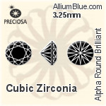 Preciosa Alpha Round Brilliant (RBC) 3mm - Cubic Zirconia