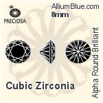 プレシオサ Alpha ラウンド Brilliant (RBC) 3.7mm - キュービックジルコニア