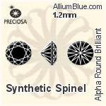 Preciosa Alpha Round Brilliant (RDC) 1.25mm - Synthetic Spinel
