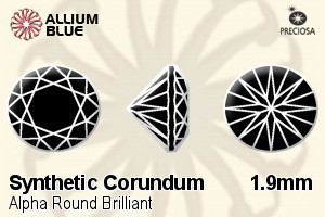 Preciosa Alpha Round Brilliant (RBC) 1.9mm - Synthetic Corundum