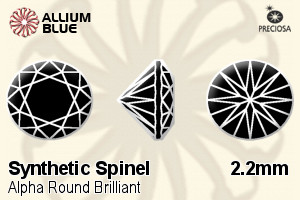 Preciosa Alpha Round Brilliant (RBC) 2.2mm - Synthetic Spinel