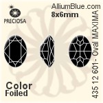 Preciosa MC Oval MAXIMA Fancy Stone (435 12 601) 14x10mm - Color Unfoiled