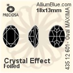 Preciosa MC Oval MAXIMA Fancy Stone (435 12 601) 6x4mm - Clear Crystal With Dura™ Foiling