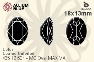 Preciosa MC Oval MAXIMA Fancy Stone (435 12 601) 18x13mm - Color (Coated) Unfoiled - Click Image to Close